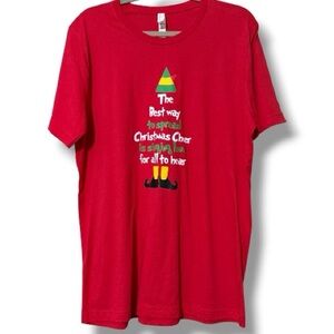 Bella Canvas size large t-shirt the best way to spread Christmas cheer graphic